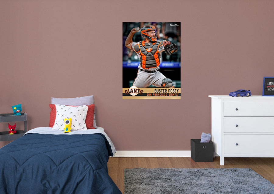 Buster Posey - GameStars Series - Peel & Stick Poster - Official MLB - San Francisco Giants - Reusable Vinyl Wall Decal