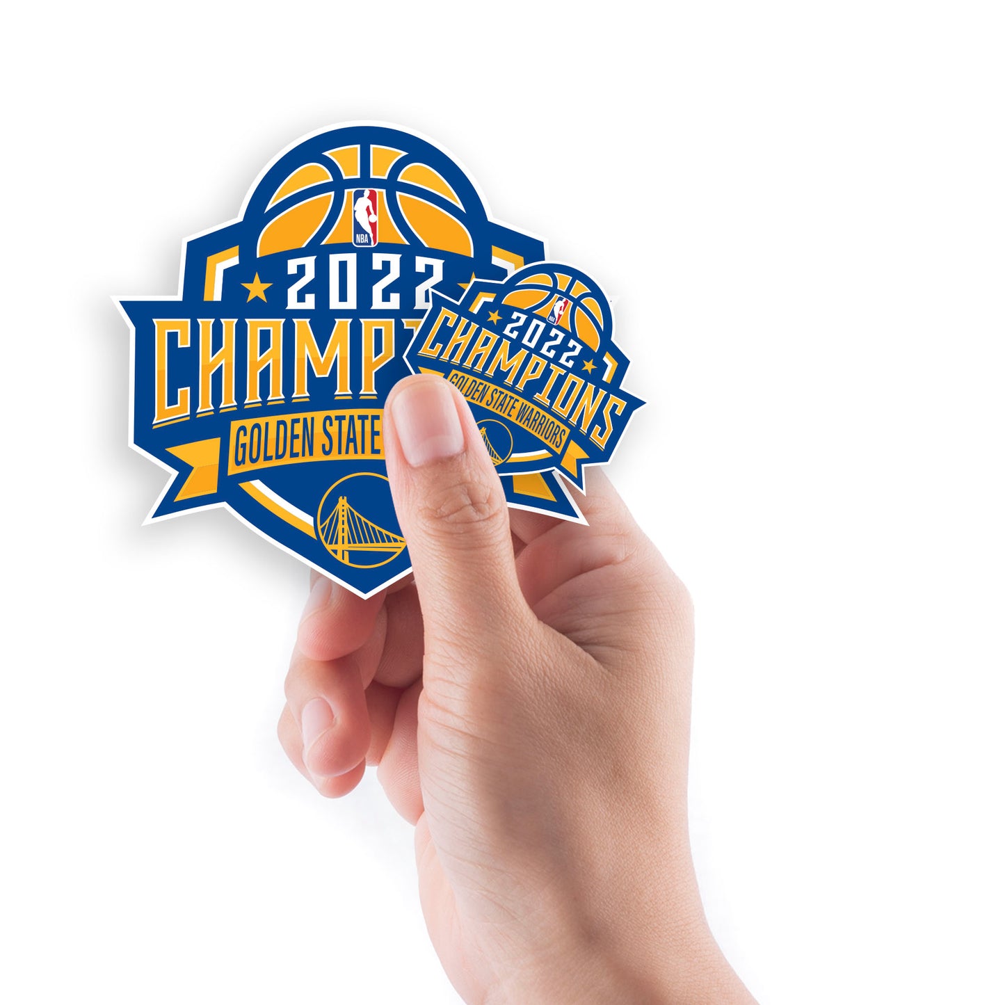Sheet of 5 -Golden State Warriors: 2022 Champions Logo Minis - Officially Licensed NBA Removable Adhesive Decal