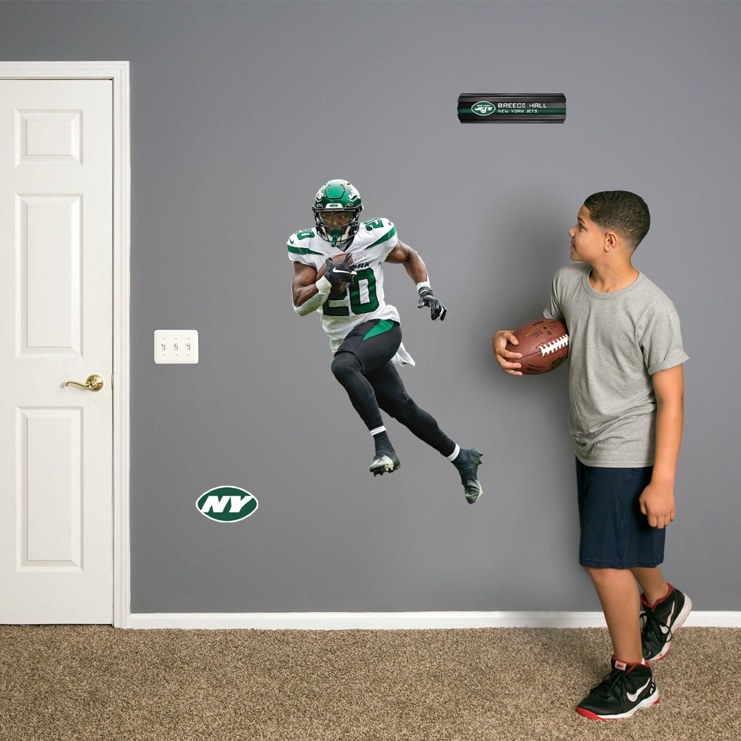 New York Jets: Breece Hall - Officially Licensed NFL Removable Adhesive Decal