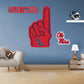Ole Miss Rebels:    Foam Finger        - Officially Licensed NCAA Removable     Adhesive Decal