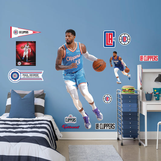 Los Angeles Clippers: Paul George 2022 City Jersey        - Officially Licensed NBA Removable     Adhesive Decal