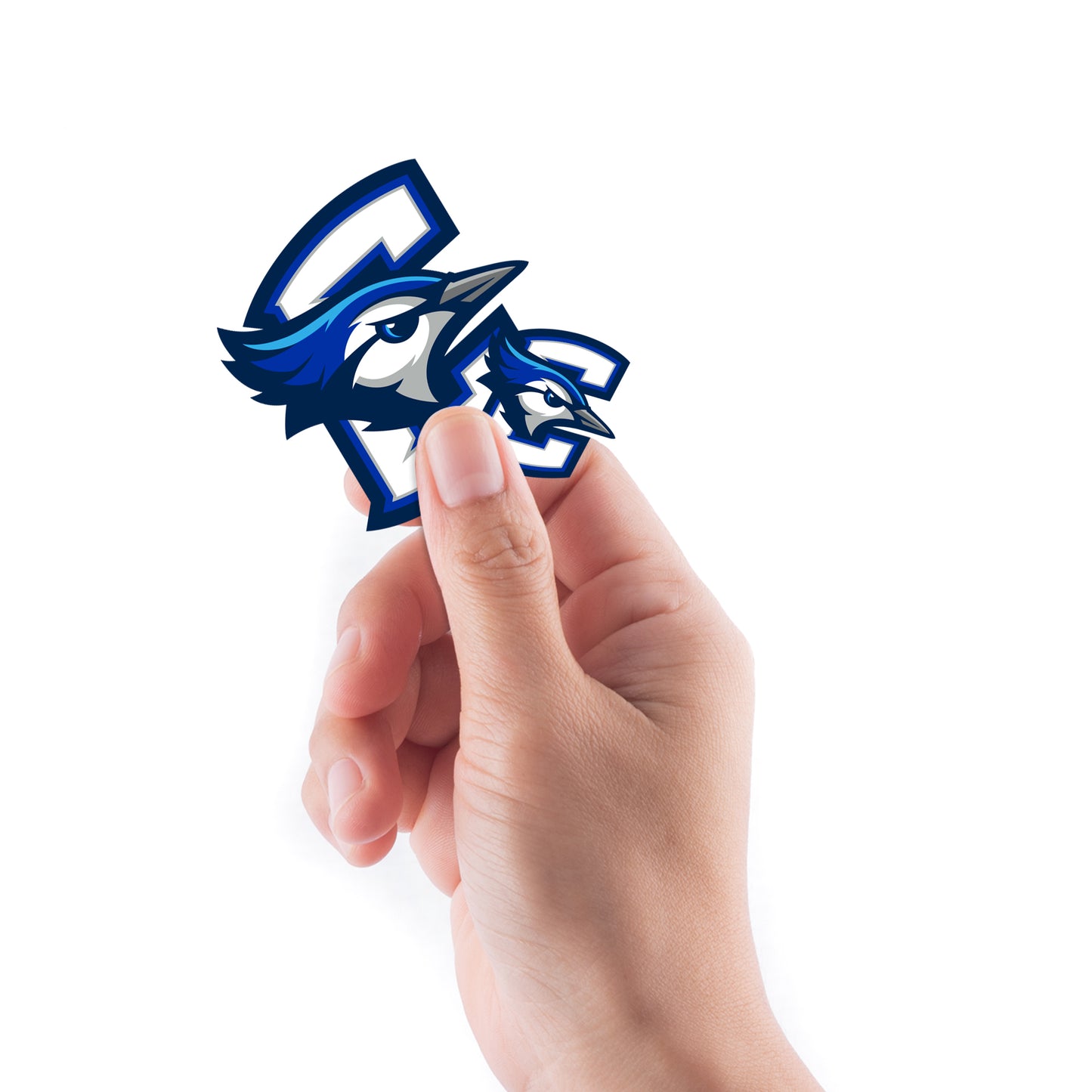 Sheet of 5 -Creighton U: Creighton Blue Jays 2021 Logo Minis        - Officially Licensed NCAA Removable    Adhesive Decal