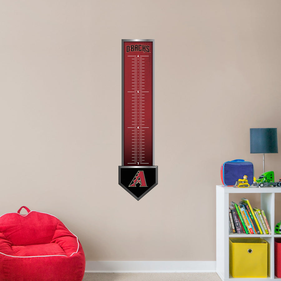 Arizona Diamondbacks - Growth Chart - Official MLB - Reusable Vinyl Wall Decal