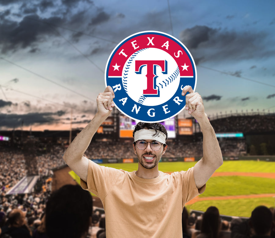 Logo - Big Head - Official MLB - Texas Rangers - Foam Core Cutout