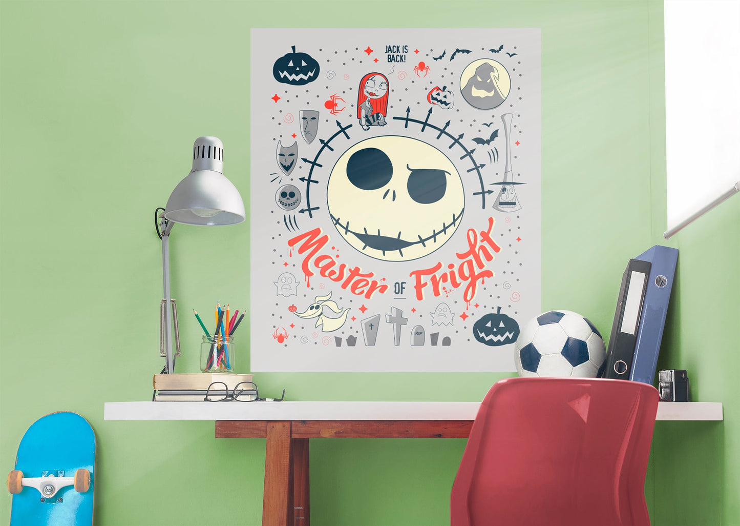 The Nightmare Before Christmas:  Master of Fright- Light Mural        - Officially Licensed Disney Removable Wall   Adhesive Decal