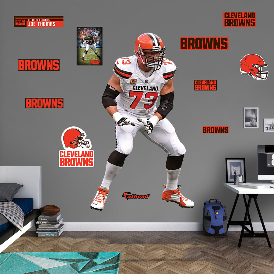 Joe Thomas Legend - RealBig Collection - Official NFL - Cleveland Browns - Reusable Vinyl Wall Decals