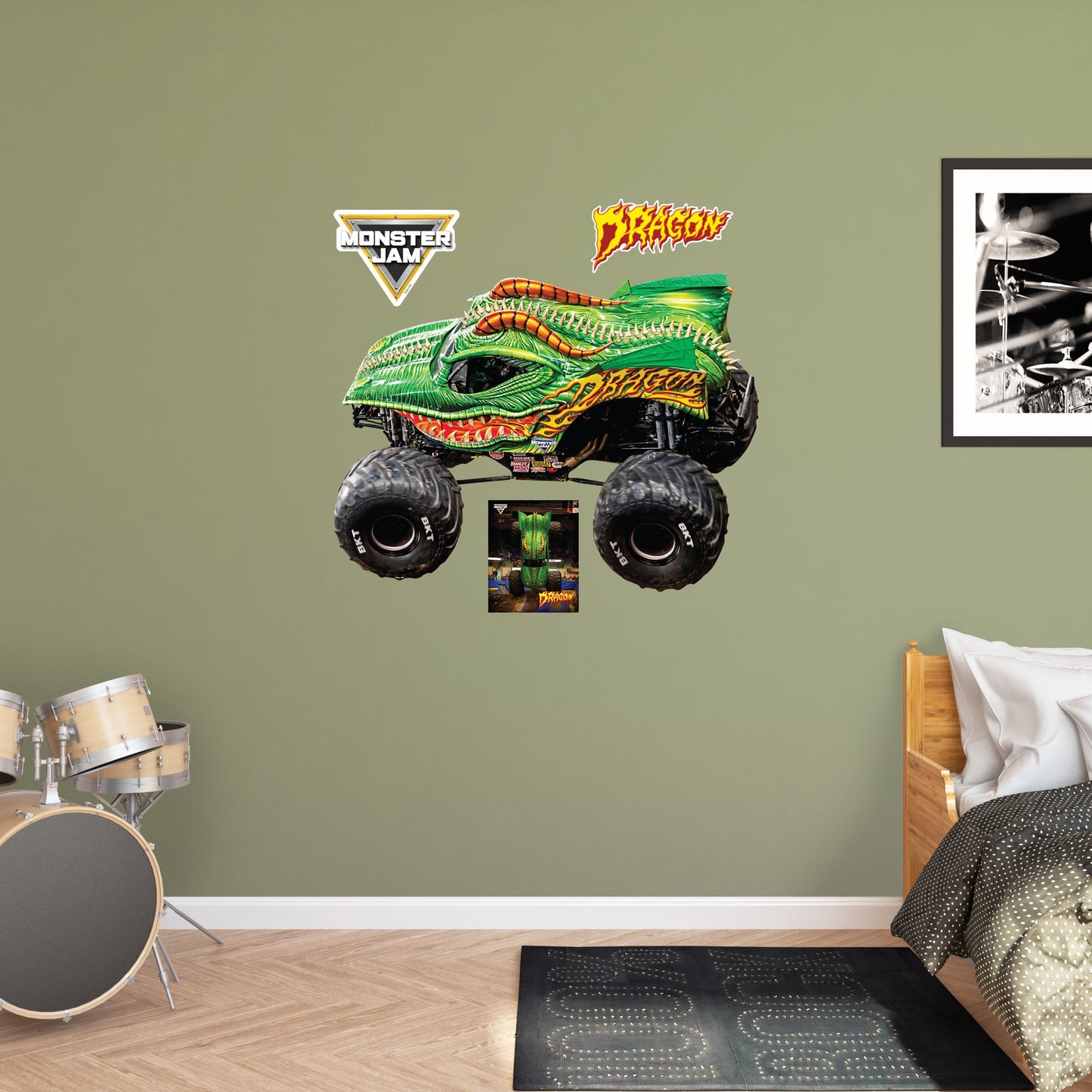 Dragon         - Officially Licensed Monster Jam Removable     Adhesive Decal