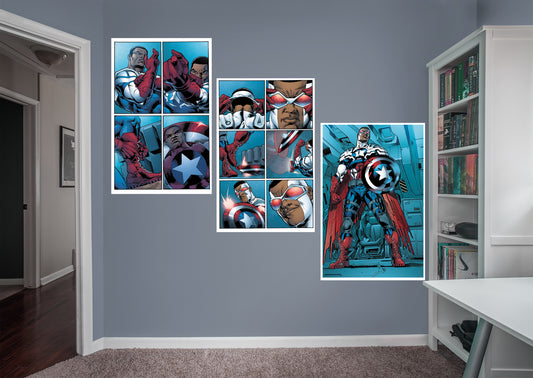 Captain America (Sam WIlson):  Comic Cells Collection        - Officially Licensed Marvel Removable     Adhesive Decal