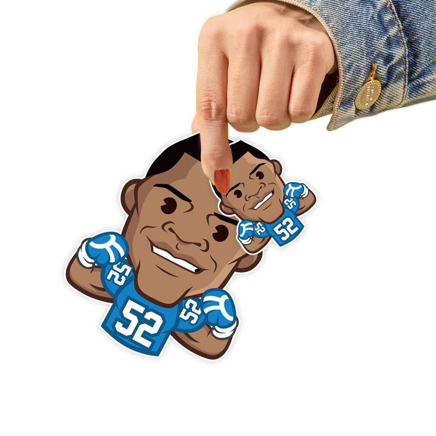 Khalil Mack - 5 Emoji Minis (Mixed Sizes) - Official NFLPA - Los Angeles Chargers - Reusable Vinyl Decals