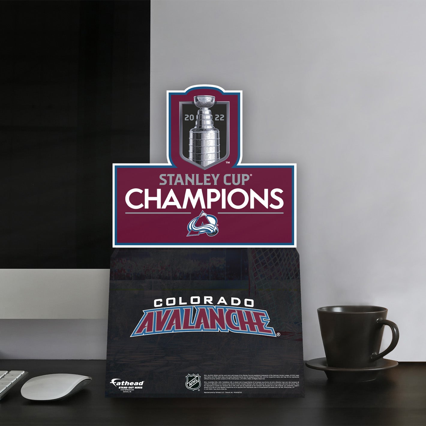 Colorado Avalanche:  2022 Stanley Cup Champions Logo  Mini   Cardstock Cutout  - Officially Licensed NHL    Stand Out