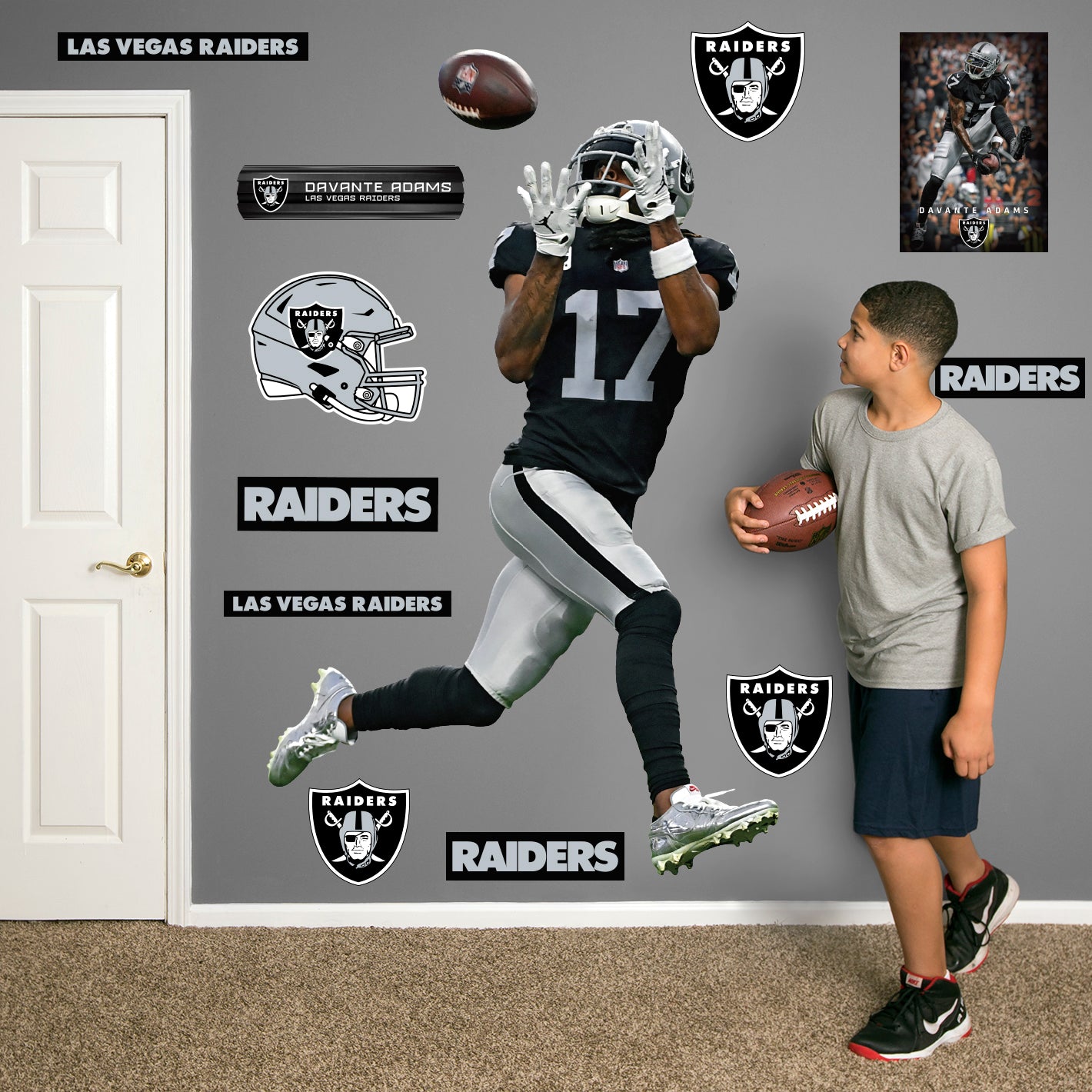 Las Vegas Raiders: Davante Adams 2022 Catch        - Officially Licensed NFL Removable     Adhesive Decal