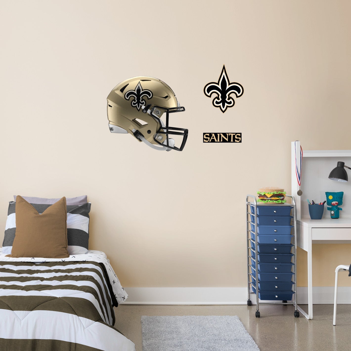 New Orleans Saints: Helmet - Officially Licensed NFL Removable Adhesive Decal