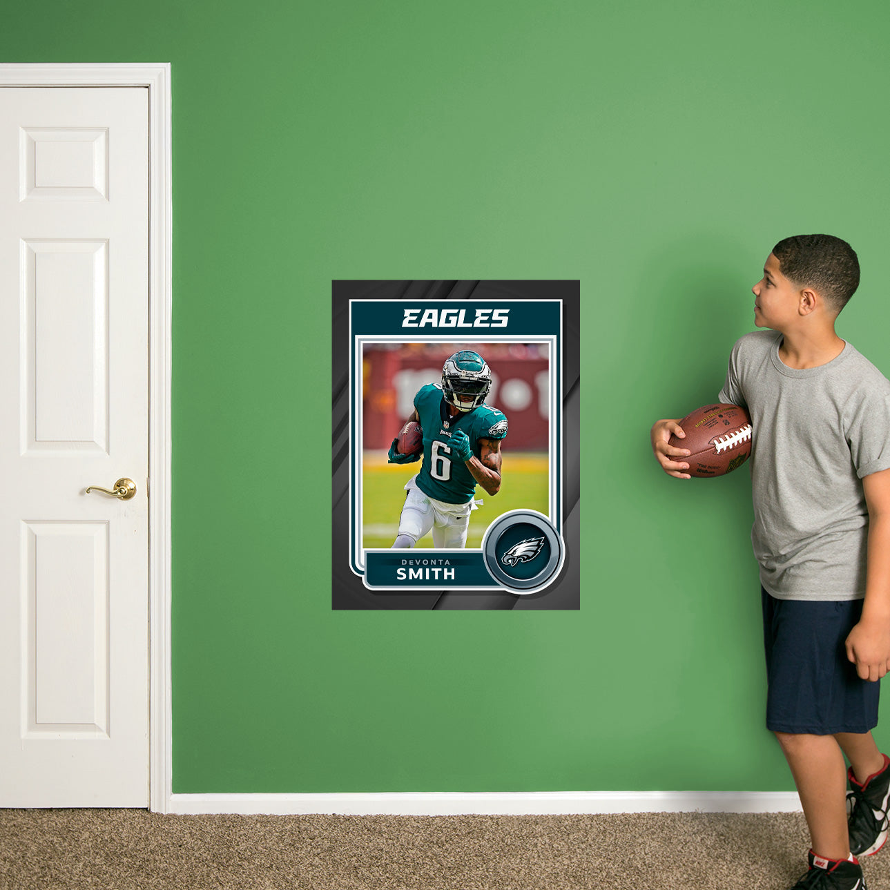 Philadelphia Eagles: DeVonta Smith Poster - Officially Licensed NFL Removable Adhesive Decal