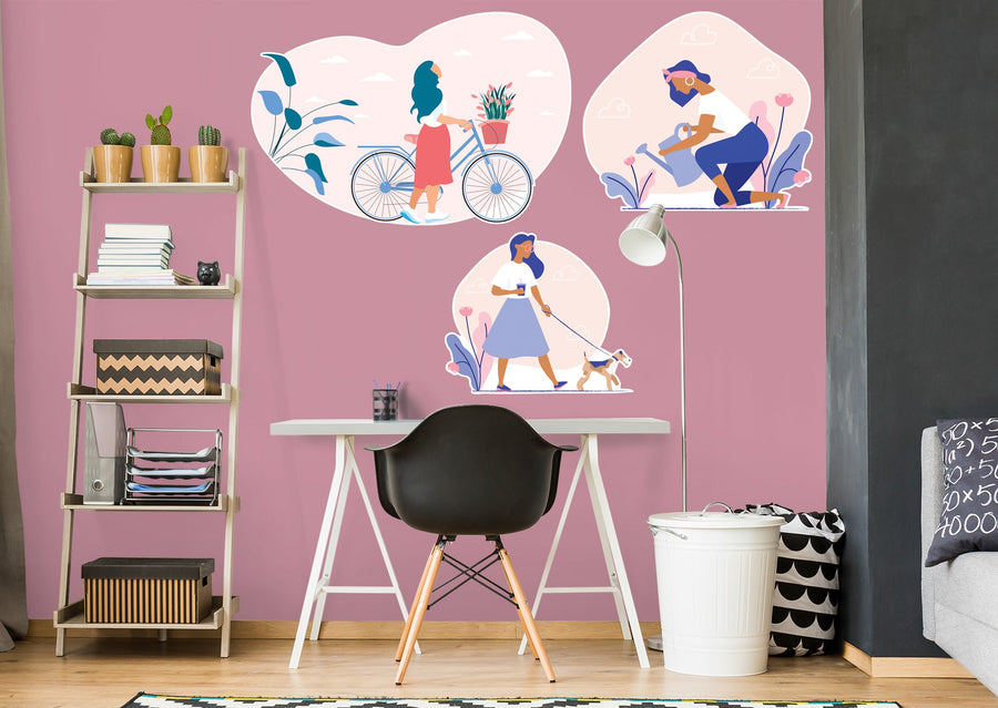 Seasons Decor: Seasons Decor Spring Pink Spring Collection        -   Removable Wall   Adhesive Decal