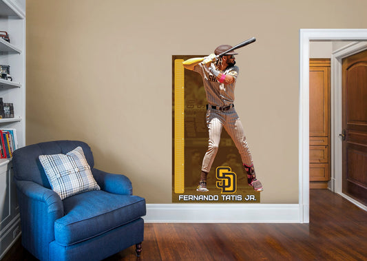 San Diego Padres: Fernando Tatis Jr.  Growth Chart        - Officially Licensed MLB Removable Wall   Adhesive Decal