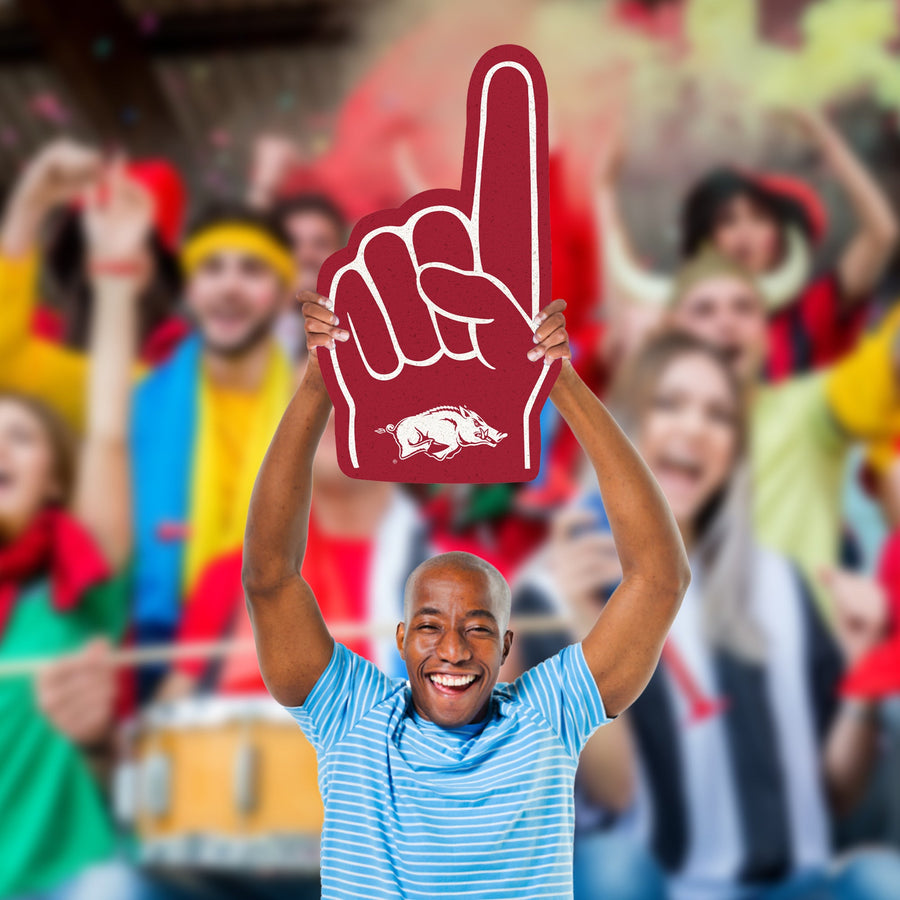 Foam Finger - Big Head - Official NCAA - Arkansas Razorbacks - Foam Core Cutout