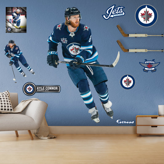 Winnipeg Jets: Kyle Connor         - Officially Licensed NHL Removable     Adhesive Decal
