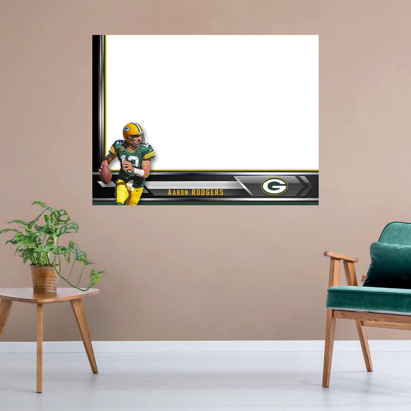 Green Bay Packers: Aaron Rodgers Dry Erase Whiteboard - Officially Licensed NFL Removable Adhesive Decal