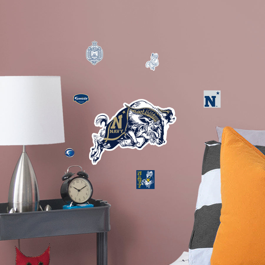 U.S. Naval Academy - RealBig POD Teammate Logo Collection - Official NCAA - Reusable Vinyl Wall Decals