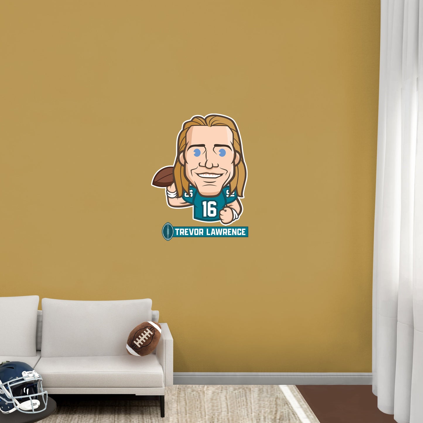 Jacksonville Jaguars: Trevor Lawrence Emoji - Officially Licensed NFLPA Removable Adhesive Decal