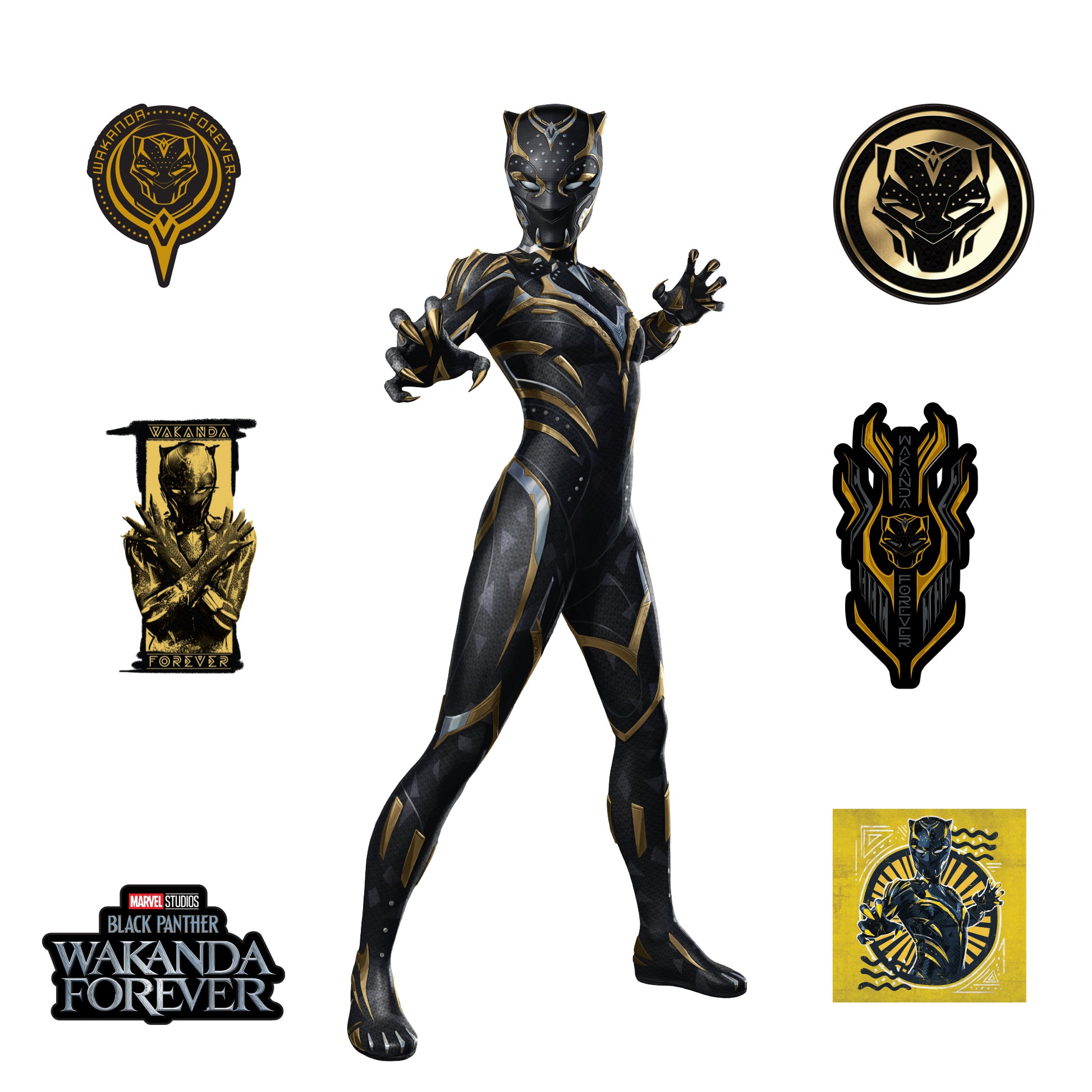 Black Panther: Wakanda Forever - Marvel Removable Adhesive Wall Decal Large