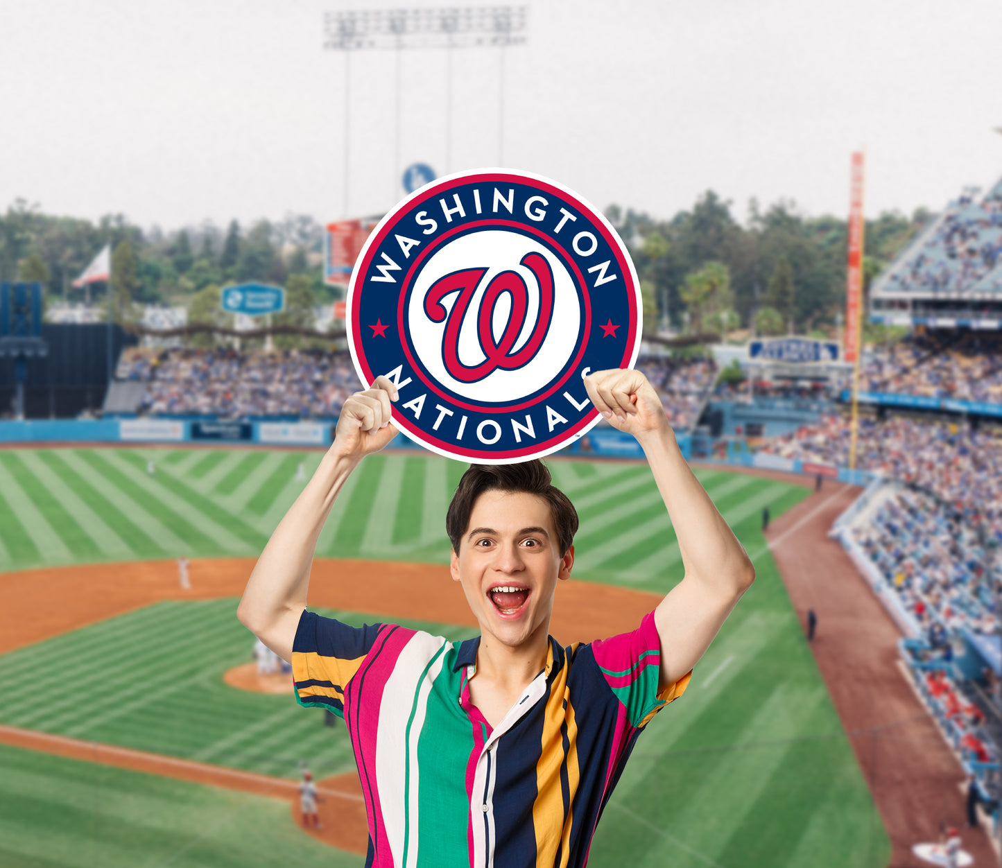 Washington Nationals: Logo Foam Core Cutout - Officially Licensed MLB Big Head