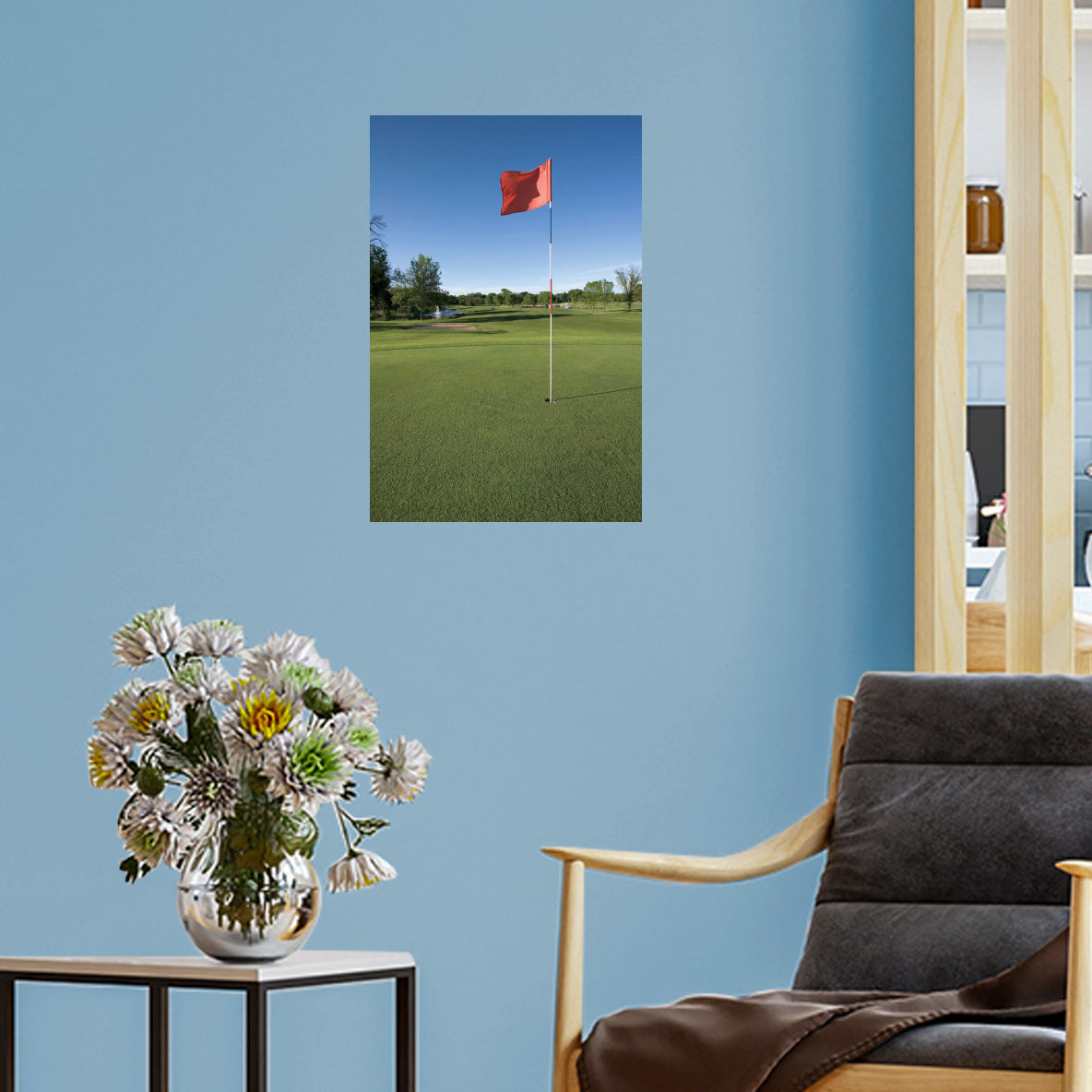 Golf: Red Flag Poster        -   Removable     Adhesive Decal