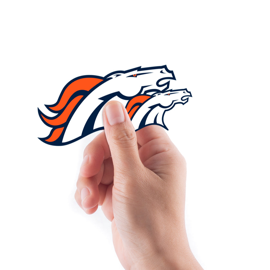 Denver Broncos - 5 Logo Minis (Mixed Sizes) - Official NFL - Reusable Vinyl Decals