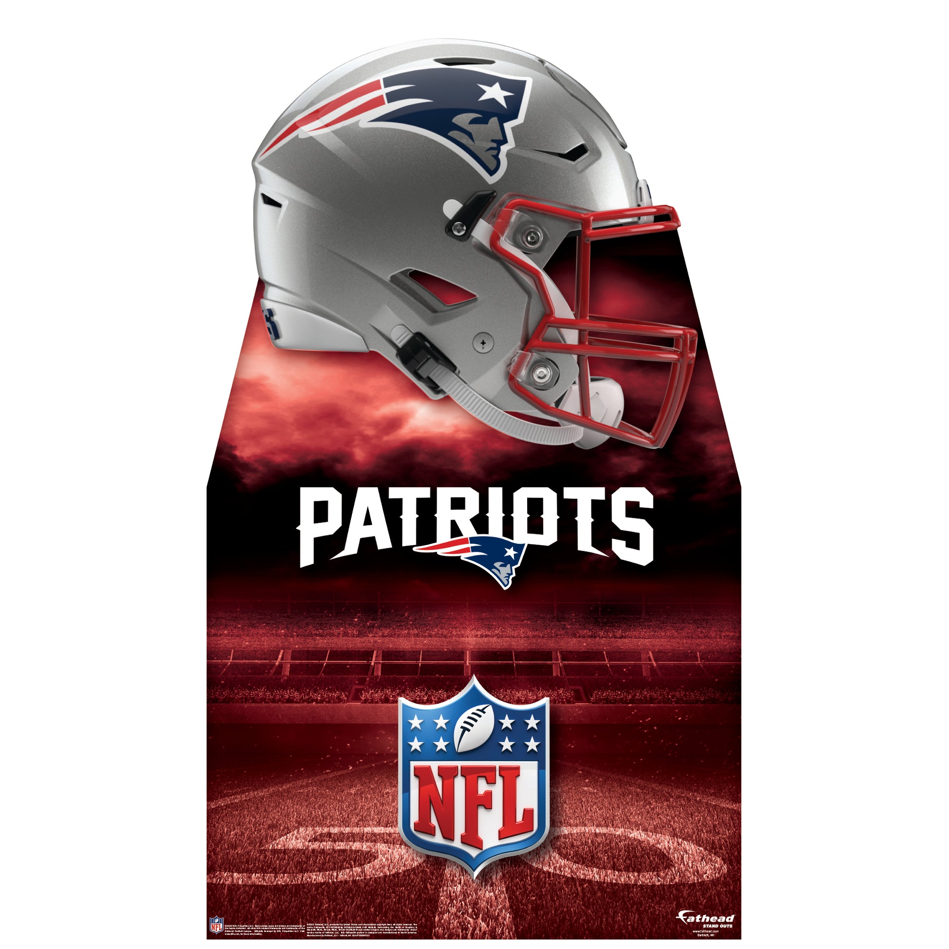 New England Patriots: 2022 Helmet Life-Size Foam Core Cutout - Officia –  Fathead