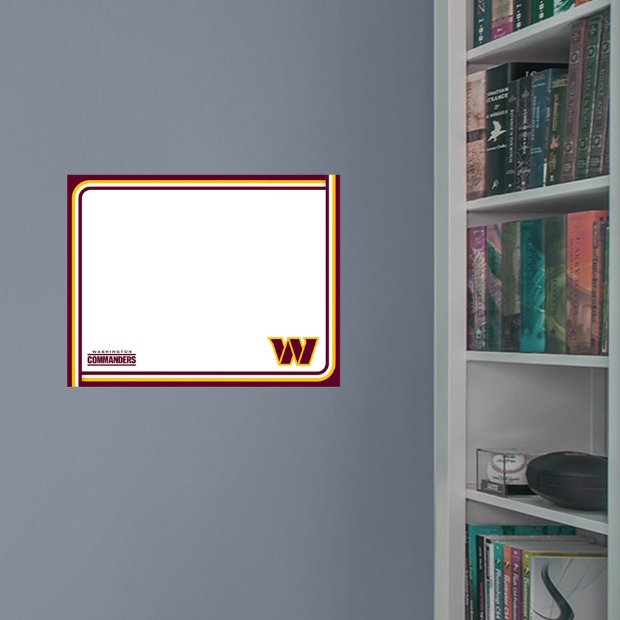 Washington Commanders - Dry Erase Whiteboard - Official NFL - Reusable Vinyl Wall Decal