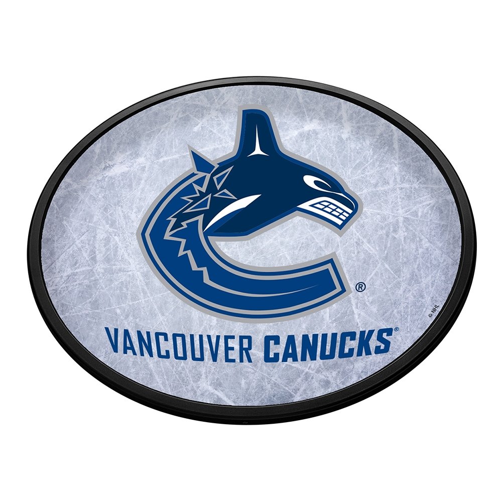 Vancouver Canucks: Ice Rink - Oval Slimline Lighted Wall Sign - The Fan-Brand