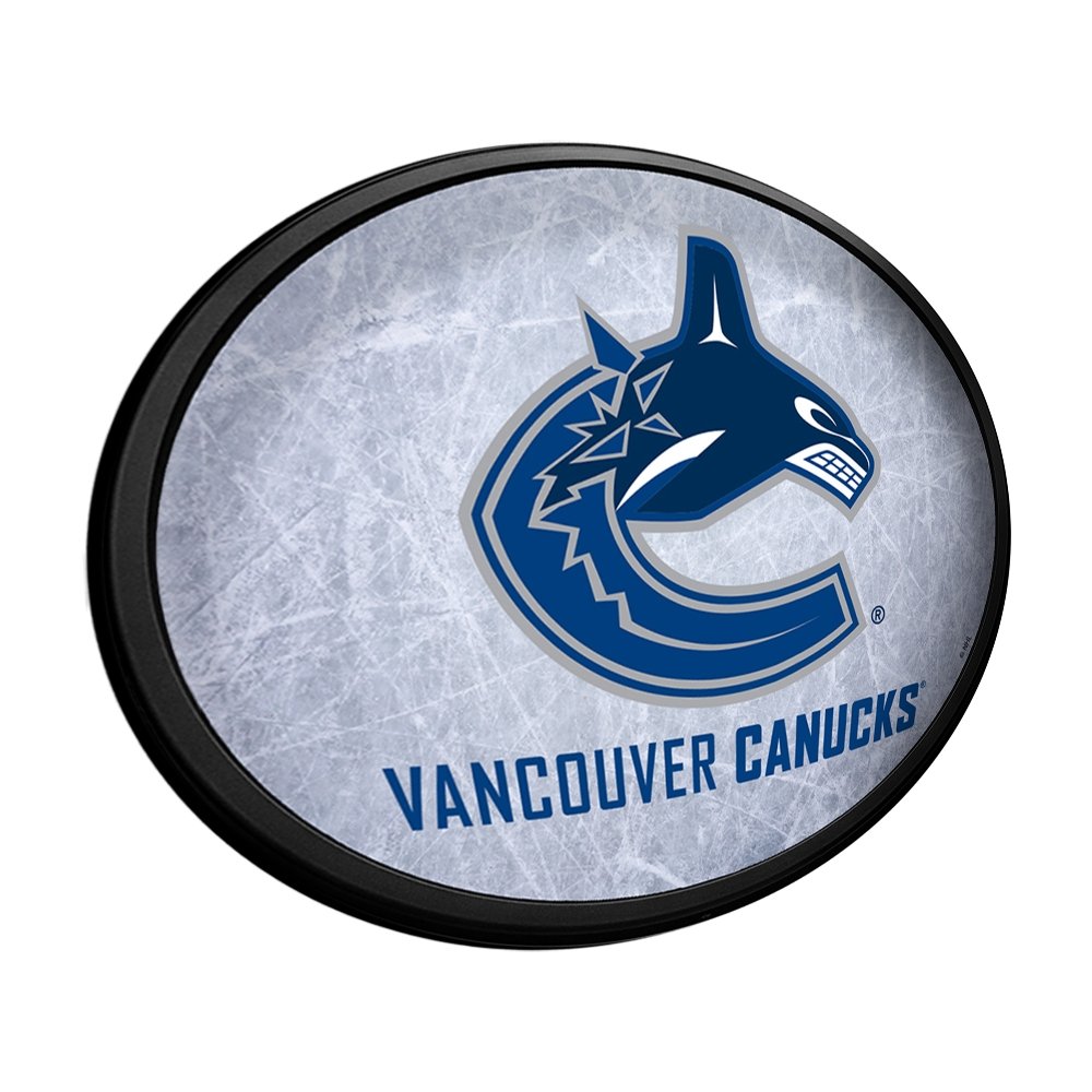 Vancouver Canucks: Ice Rink - Oval Slimline Lighted Wall Sign - The Fan-Brand