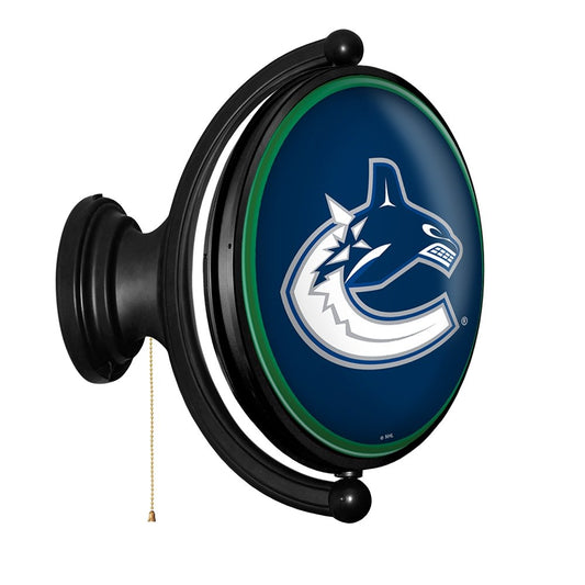 Vancouver Canucks: Original Oval Rotating Lighted Wall Sign - The Fan-Brand