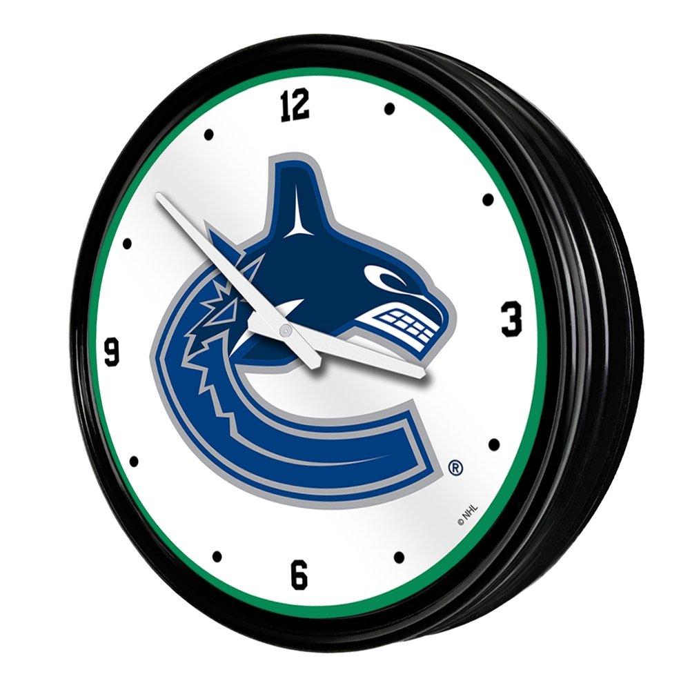 Vancouver Canucks: Retro Lighted Wall Clock - The Fan-Brand