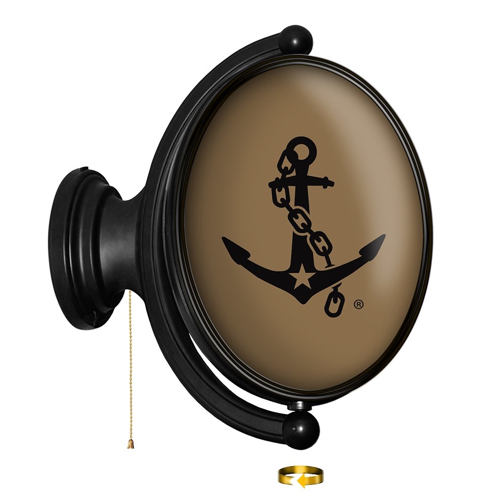 Vanderbilt Commodores: Anchor - Oval Rotating Lighted Wall Sign - The Fan-Brand