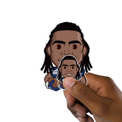 Rhamondre Stevenson - 5 Emoji Minis (Mixed Sizes) - Official NFLPA - New England Patriots - Reusable Vinyl Decals