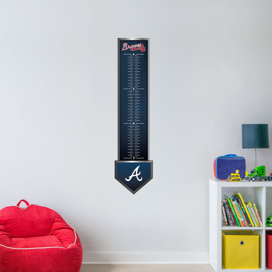 Atlanta Braves - Growth Chart - Official MLB - Reusable Vinyl Wall Decal