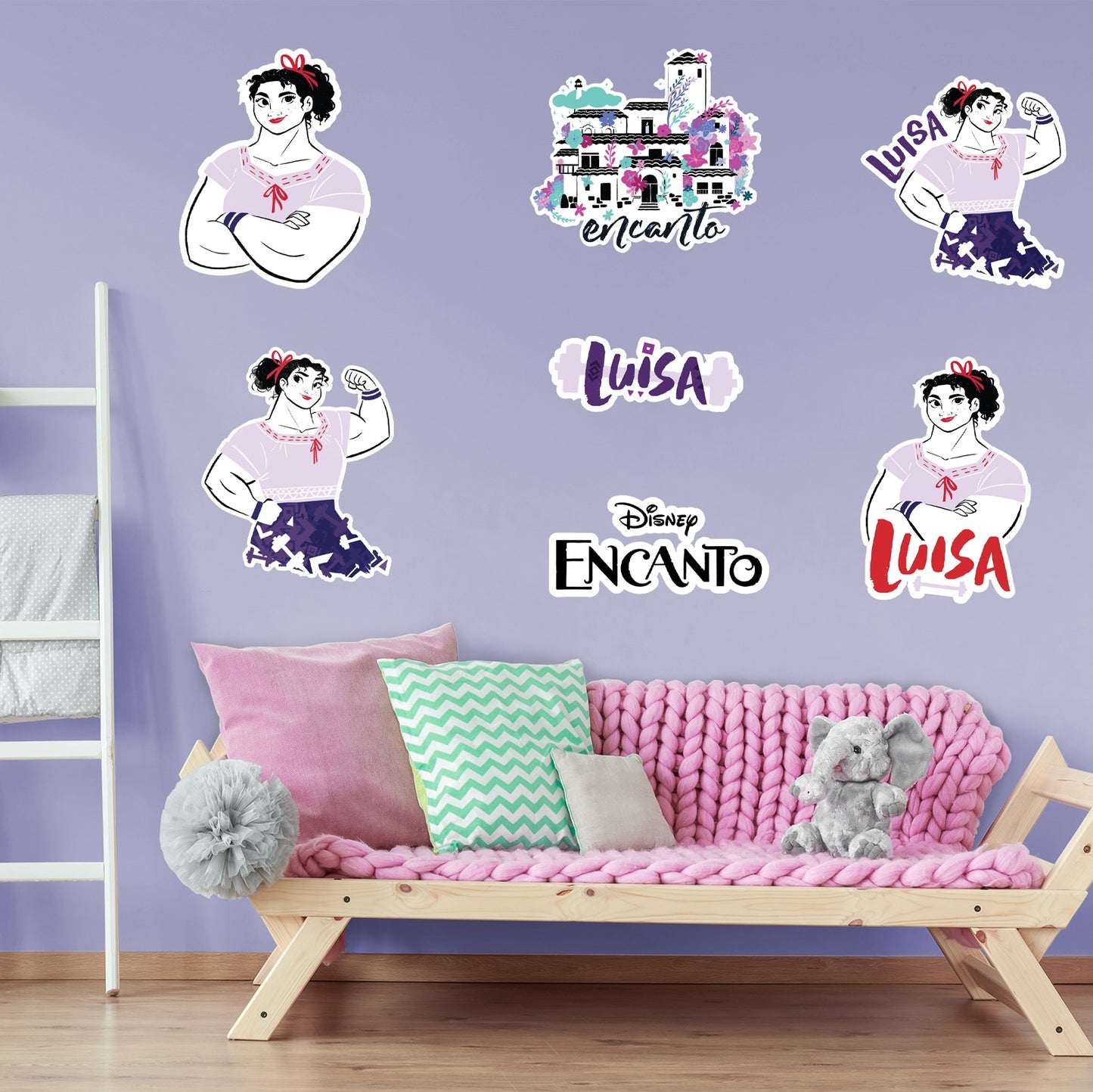 Encanto: Luisa Painted Paradise Collection        - Officially Licensed Disney Removable     Adhesive Decal