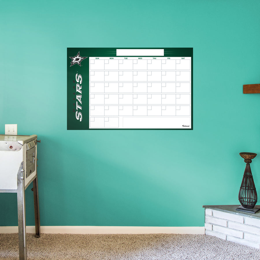 Dallas Stars - Dry Erase Calendar - Official NHL - Reusable Vinyl Wall Decal