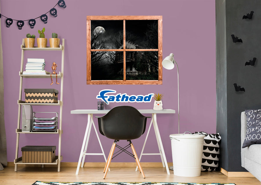 Halloween:  Pond Icon Instant Windows        -   Removable Wall   Adhesive Decal