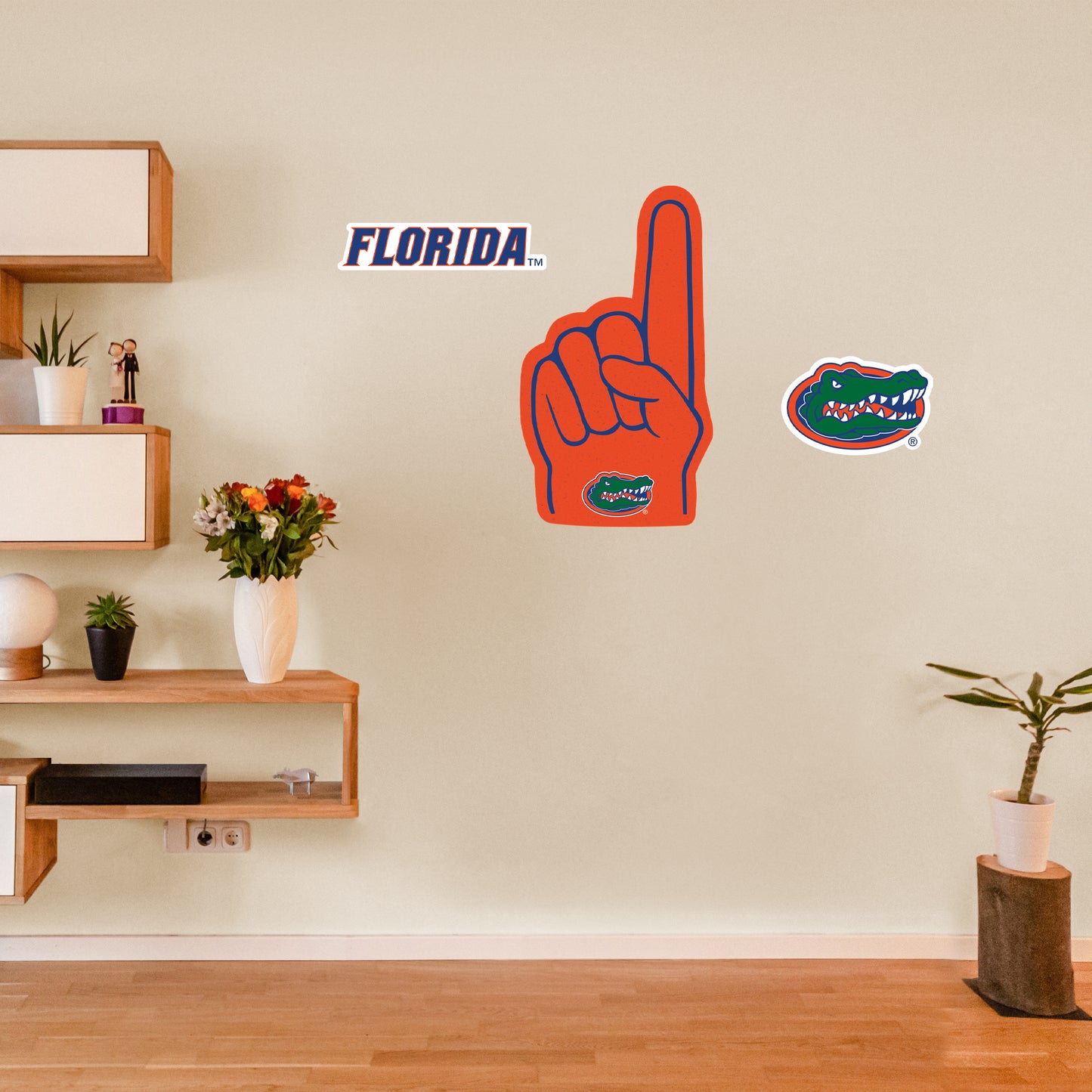 Florida Gators:    Foam Finger        - Officially Licensed NCAA Removable     Adhesive Decal