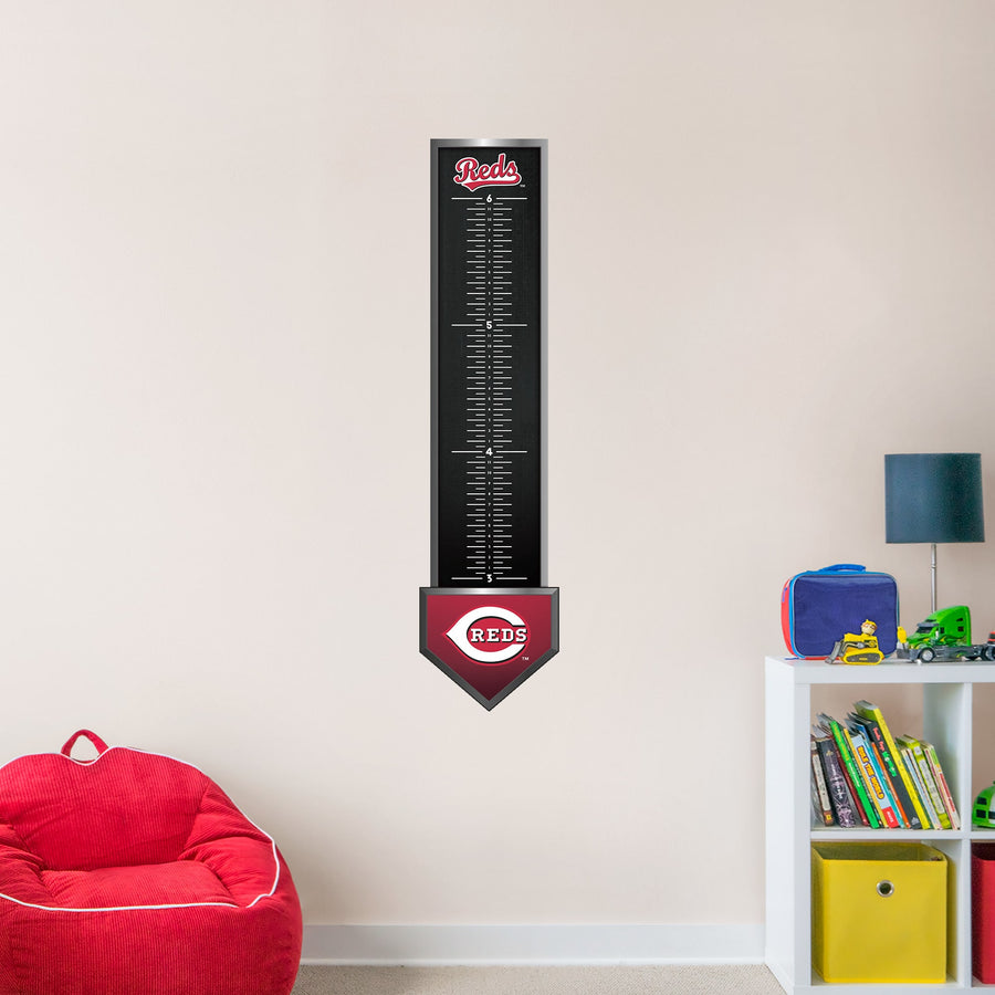 Cincinnati Reds - Growth Chart - Official MLB - Reusable Vinyl Wall Decal