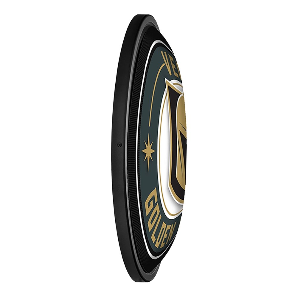 Vegas Golden Knights: Round Slimline Lighted Wall Sign - The Fan-Brand
