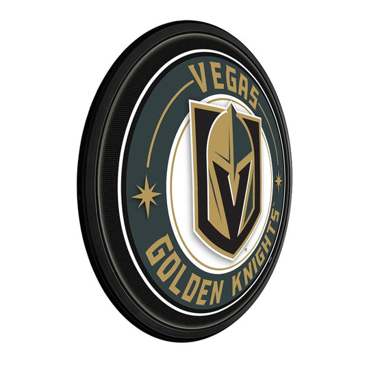 Vegas Golden Knights: Round Slimline Lighted Wall Sign -