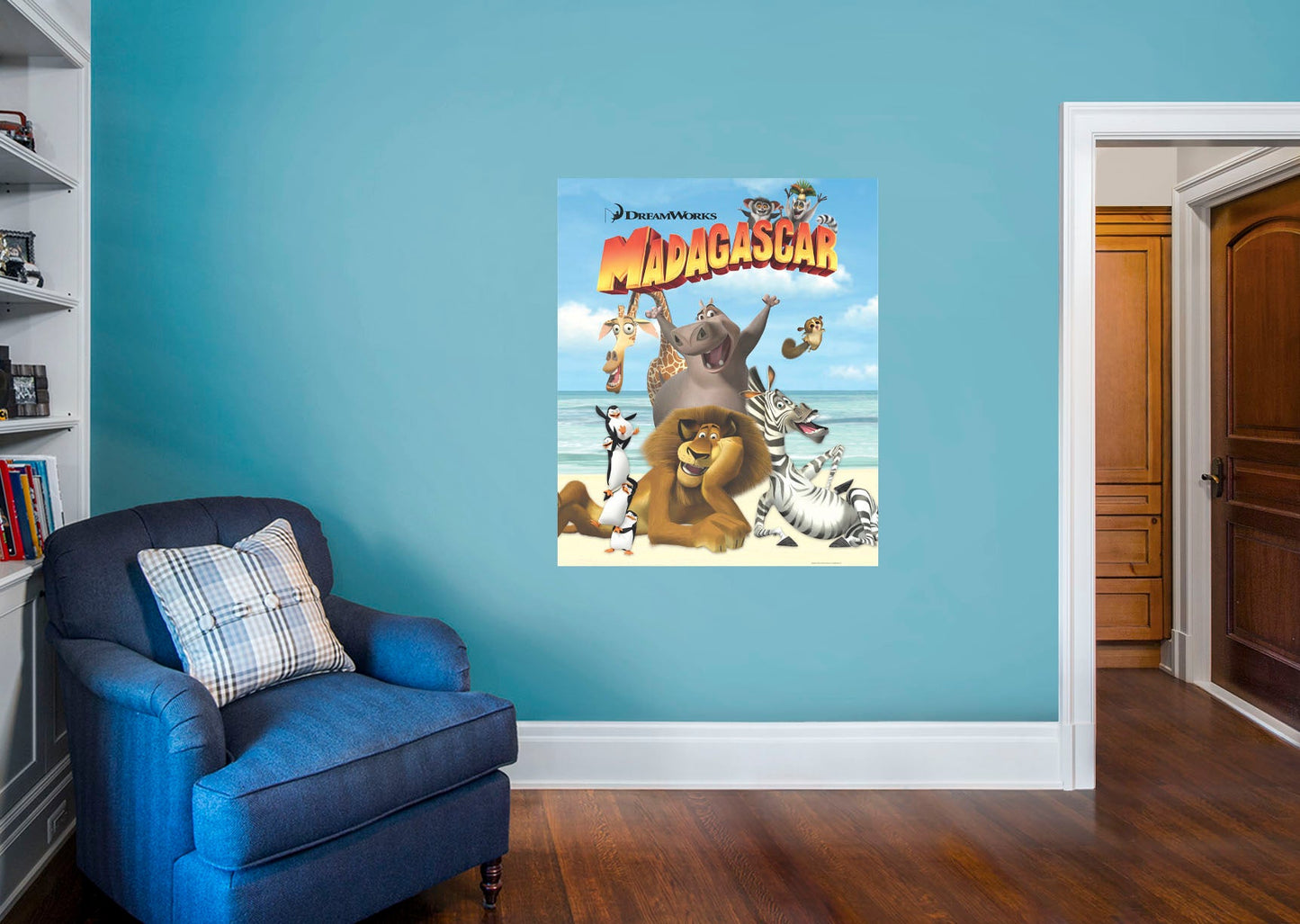 Madagascar:  Cover Mural        - Officially Licensed NBC Universal Removable Wall   Adhesive Decal