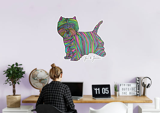 Dream Big Art:  Doggy Icon        - Officially Licensed Juan de Lascurain Removable     Adhesive Decal