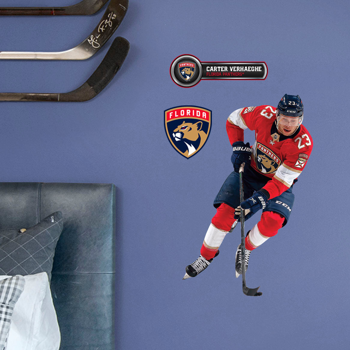 Florida Panthers: Carter Verhaeghe - Officially Licensed NHL Removable Adhesive Decal