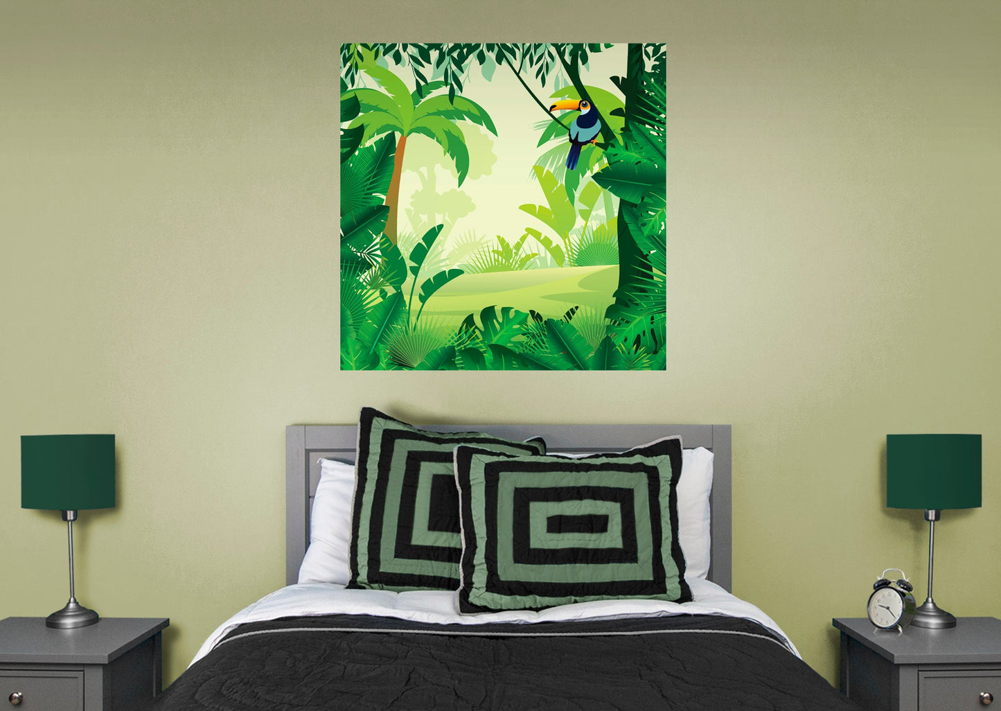 Jungle:  Alone Mural        -   Removable Wall   Adhesive Decal
