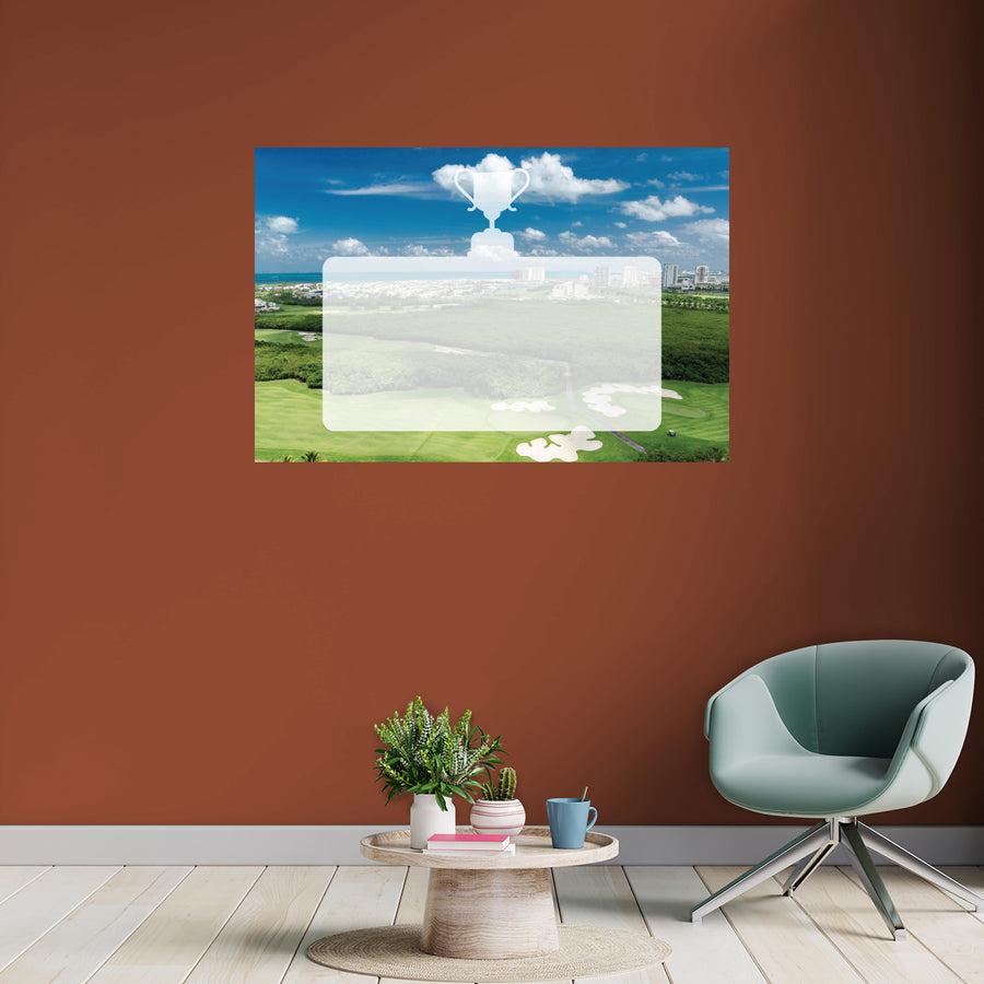 Golf: Golf Course Dry Erase - Removable Adhesive Decal