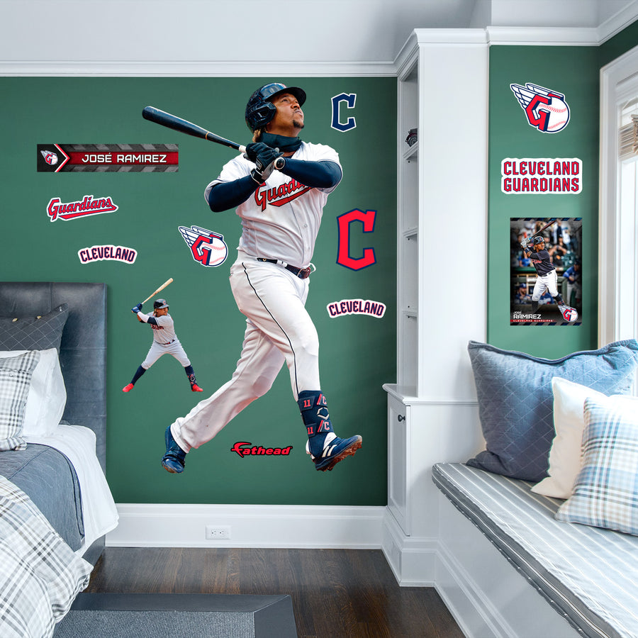 José Ramírez - RealBig Collection - Official MLB - Cleveland Guardians - Reusable Vinyl Wall Decals #1